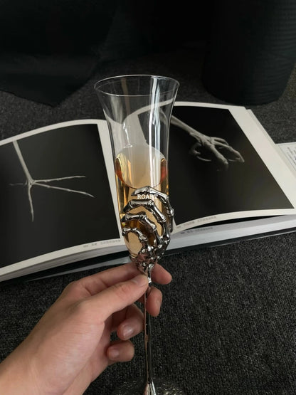 Skeleton Hand Champagne Flutes - Set of Two - Chic Chambers