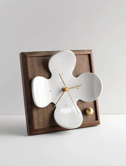 Sculptural Petal Acrylic Desk Clock - Chic Chambers