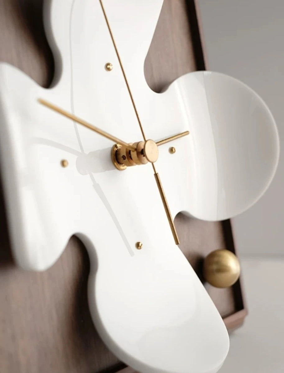 Sculptural Petal Acrylic Desk Clock - Chic Chambers