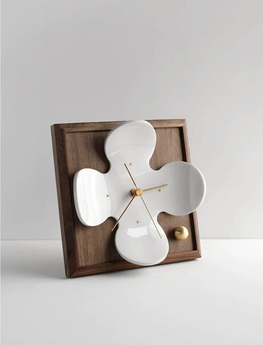 Sculptural Petal Acrylic Desk Clock - Chic Chambers