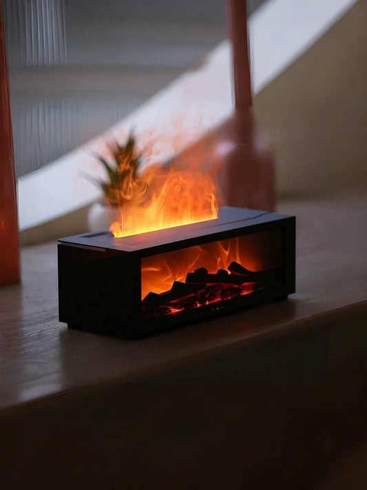 Flame Fireplace Aroma Diffuser Humidifier with Ambient Light for Home and Bedroom - Chic Chambers