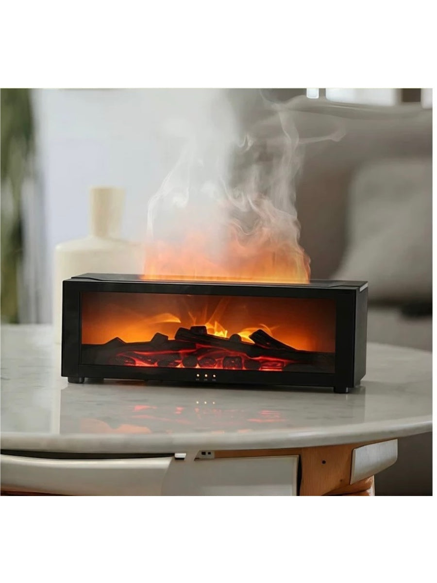 Flame Fireplace Aroma Diffuser Humidifier with Ambient Light for Home and Bedroom - Chic Chambers