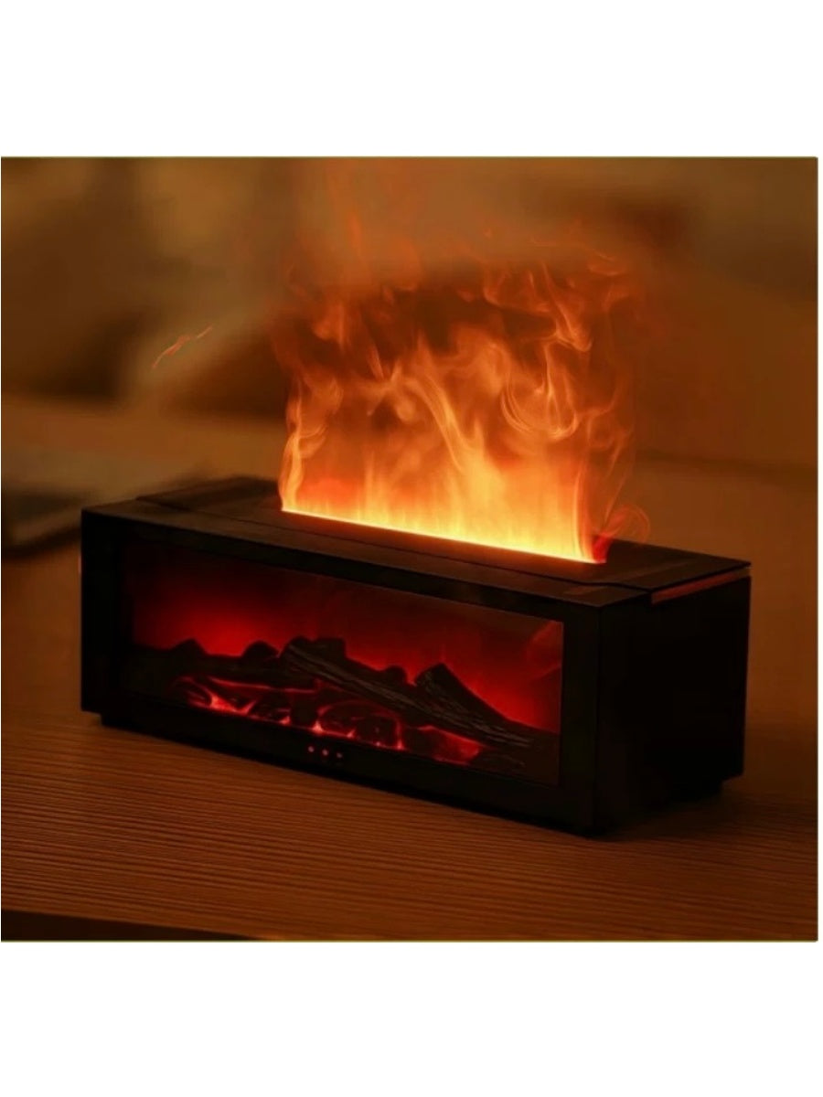 Flame Fireplace Aroma Diffuser Humidifier with Ambient Light for Home and Bedroom - Chic Chambers
