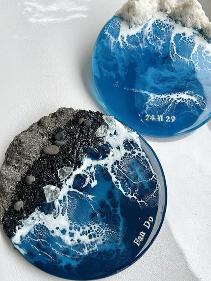 Handcrafted Ocean Landscape Resin Fridge Magnets - Chic Chambers