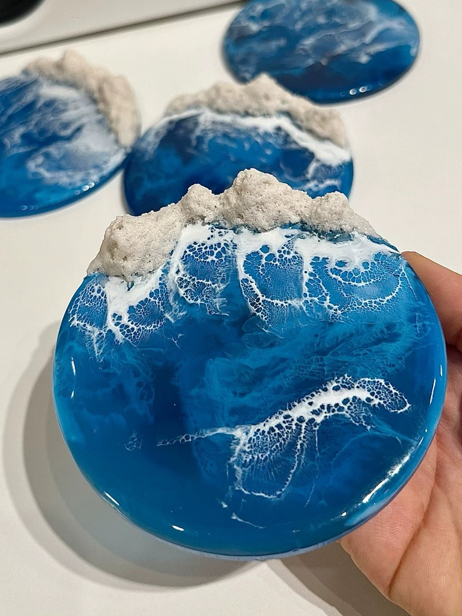 Handcrafted Ocean Landscape Resin Fridge Magnets - Chic Chambers