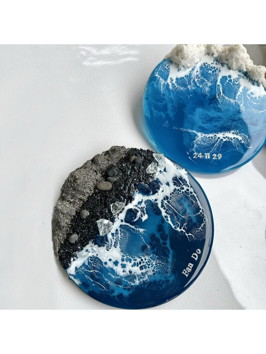 Handcrafted Ocean Landscape Resin Fridge Magnets - Chic Chambers