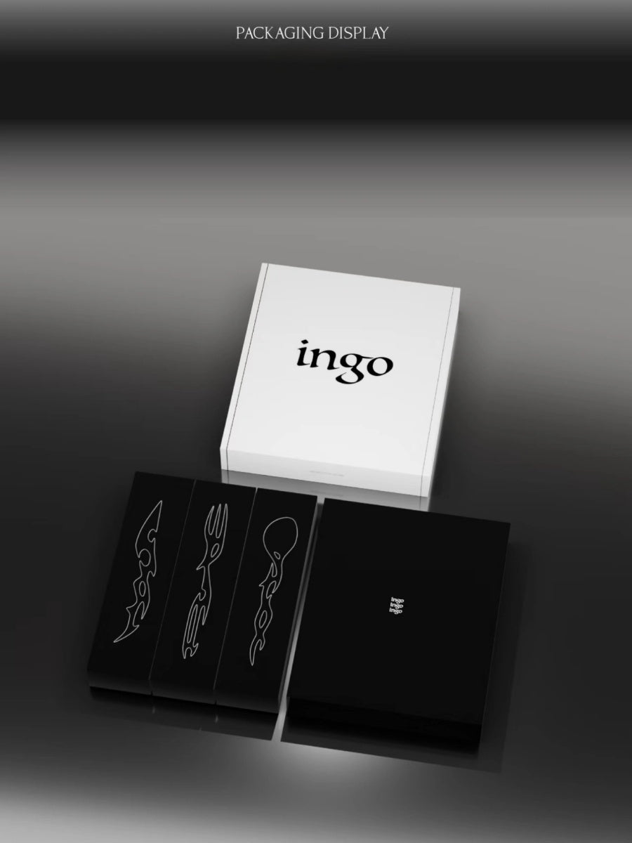 Silver Spine Inspired Flatware Set 3PCS Cyber Inspired Gift Set - Chic Chambers