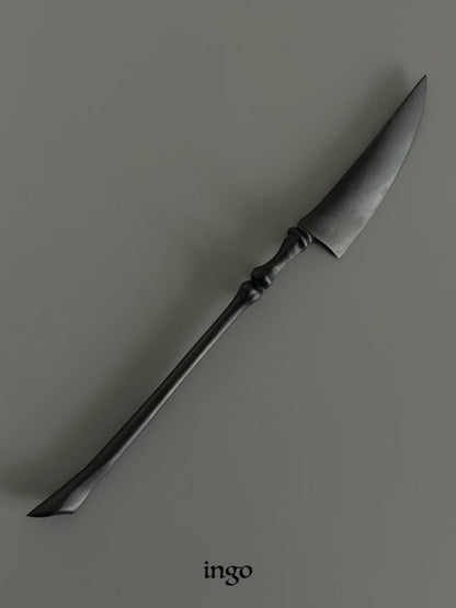 Matte Black Spine Inspired Flatware Set 316 Stainless Steel Knife Fork Spoon Gift Box - Chic Chambers