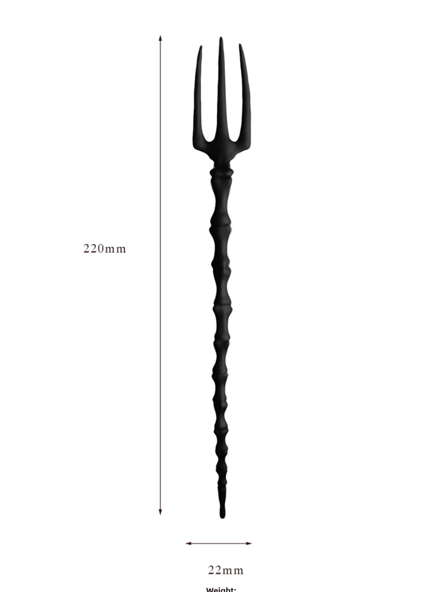 Matte Black Spine Inspired Flatware Set 316 Stainless Steel Knife Fork Spoon Gift Box - Chic Chambers
