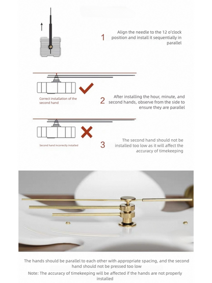 Sculptural Petal Acrylic Desk Clock - Chic Chambers