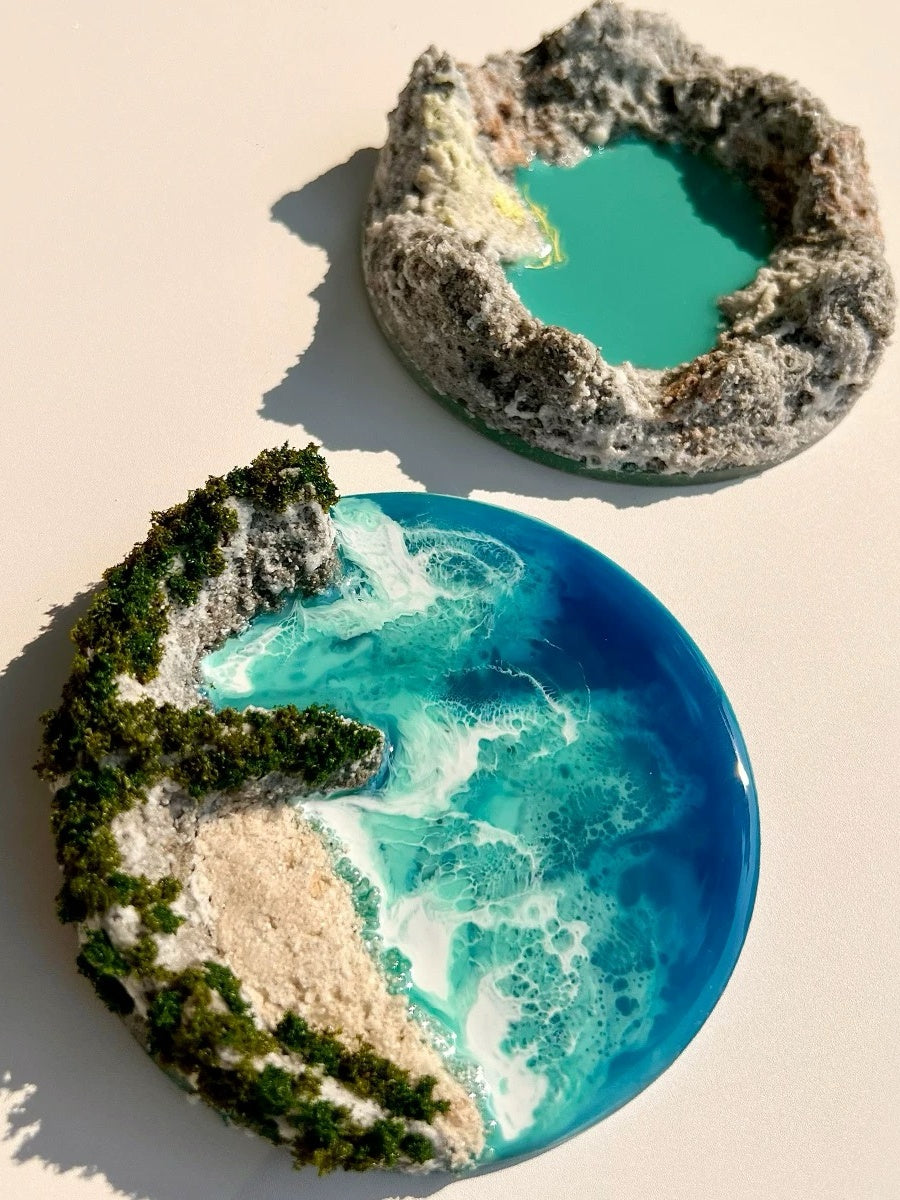 Handcrafted Ocean Landscape Resin Fridge Magnets - Chic Chambers