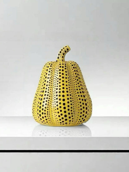 Polka Dot Resin Pumpkin Sculpture - Chic Chambers