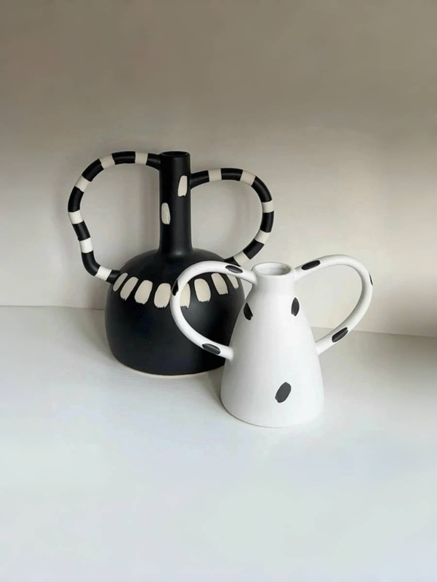 Creative Dual Handle Polka Dot Vase - Chic Chambers