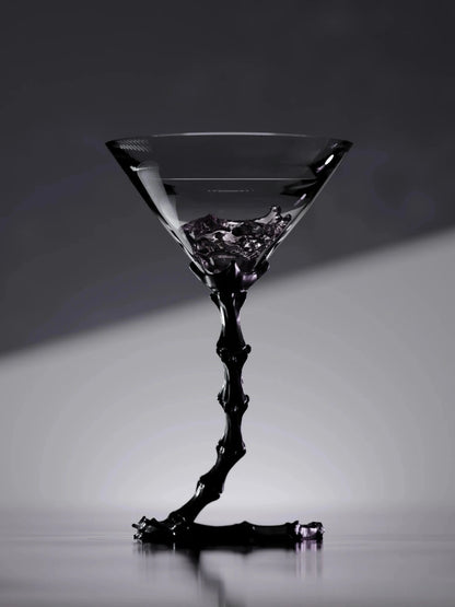 Spine-Inspired Crystal Martini Glass Statement Cocktail Cup - Chic Chambers