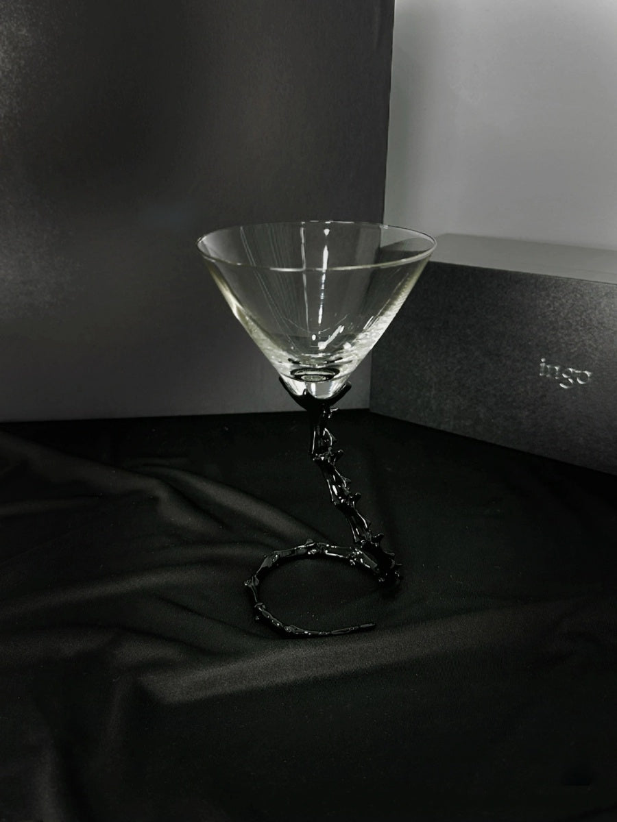 Spine-Inspired Crystal Martini Glass Statement Cocktail Cup - Chic Chambers