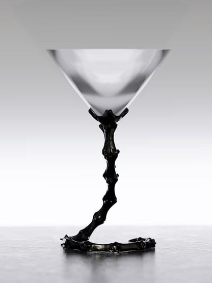 Spine-Inspired Crystal Martini Glass Statement Cocktail Cup - Chic Chambers