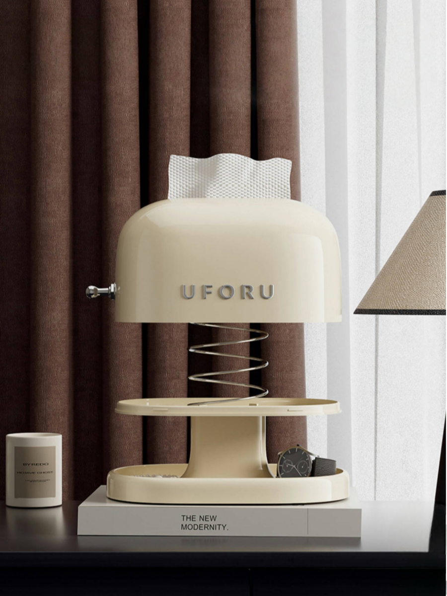 Retro Minimalist Tissue Box with Storage Tray - Chic Chambers