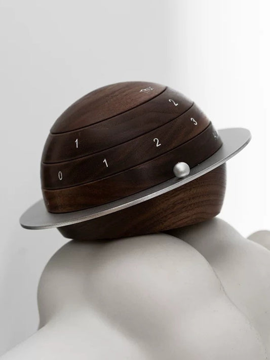 Walnut Planet Desktop Calendar – A Sculptural Planet That Tells Time for Your Desk and Mind - Chic Chambers