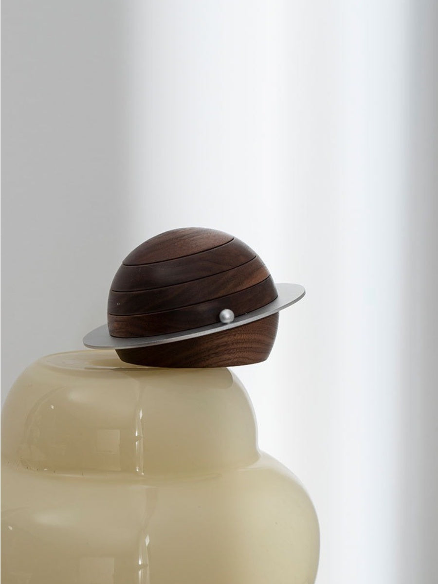 Walnut Planet Desktop Calendar – A Sculptural Planet That Tells Time for Your Desk and Mind - Chic Chambers