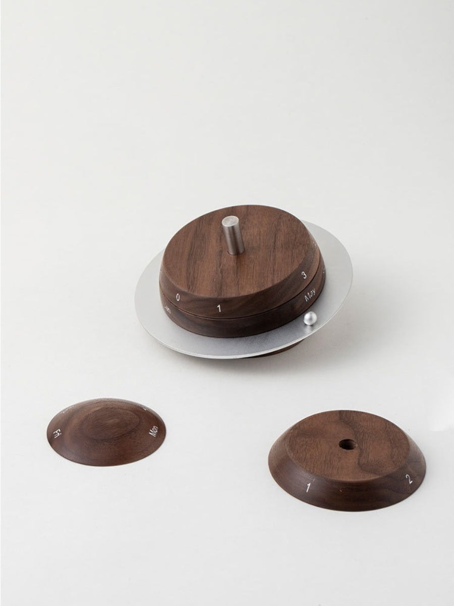 Walnut Planet Desktop Calendar – A Sculptural Planet That Tells Time for Your Desk and Mind - Chic Chambers